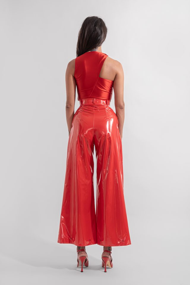 asymmetric_latex_feel_crop_top_red_back