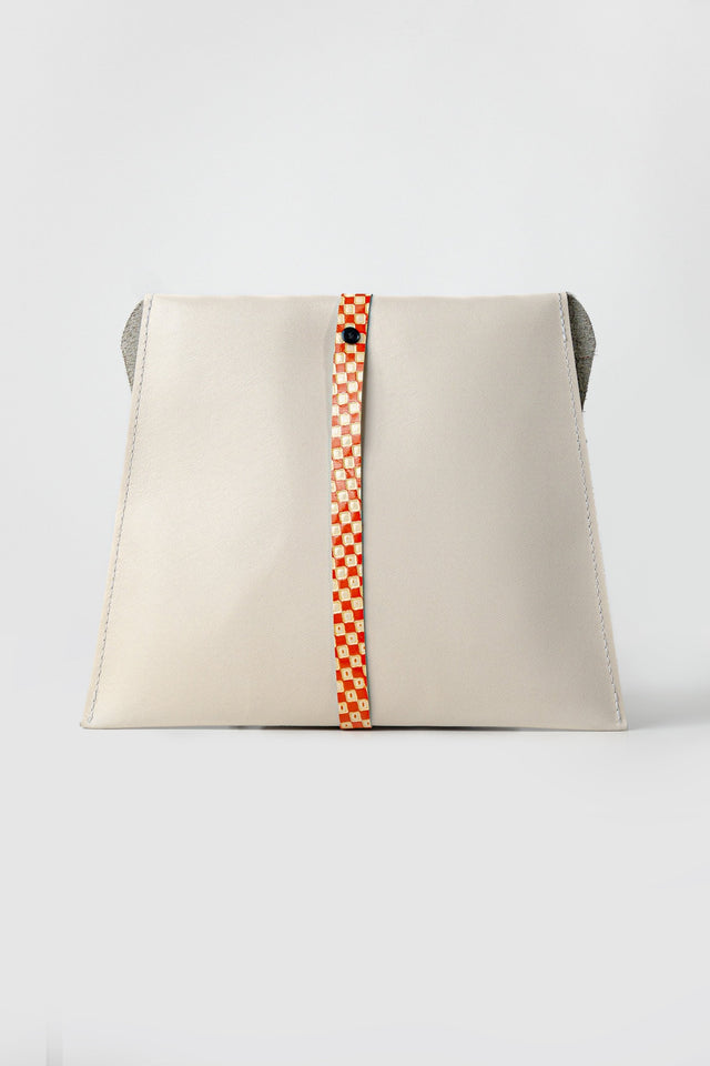 beige leather clutch bag tacrai back