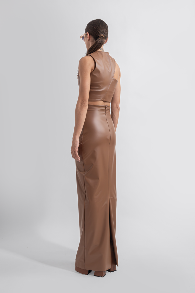 asymmetric_vegan_leather_crop_top__caramel_brown_back