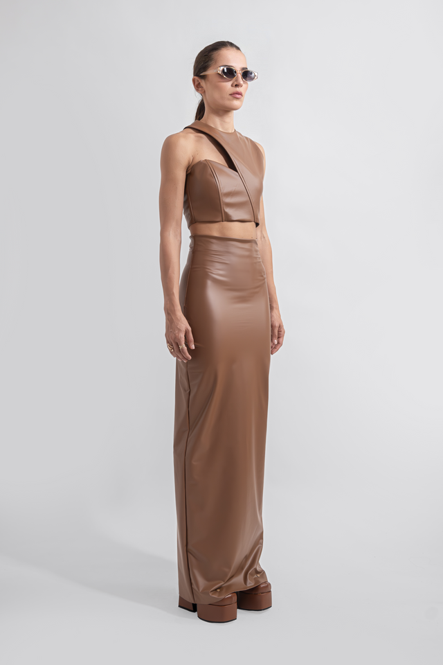 asymmetric_vegan_leather_crop_top__caramel_brown_side