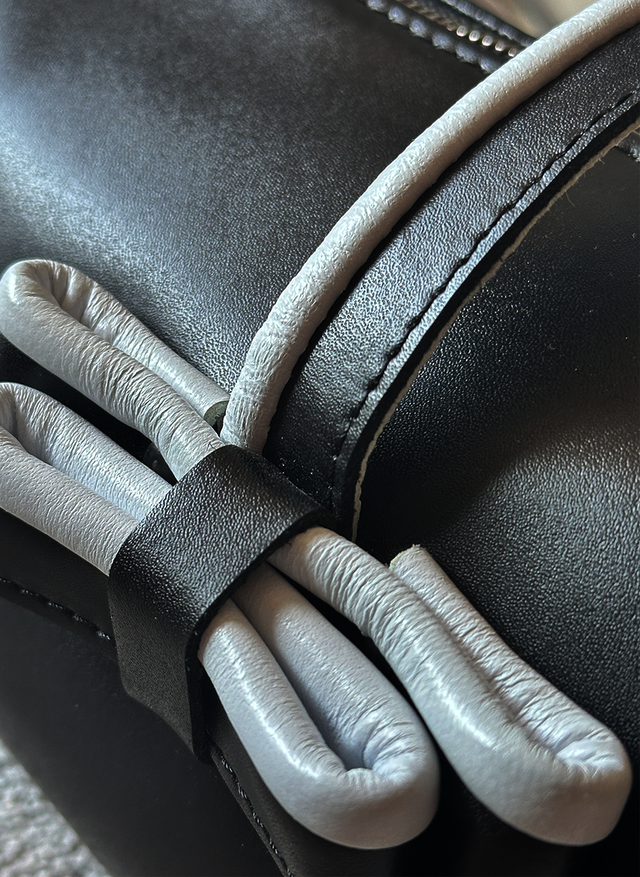 The Noir Leather Shoulder Bag - Black