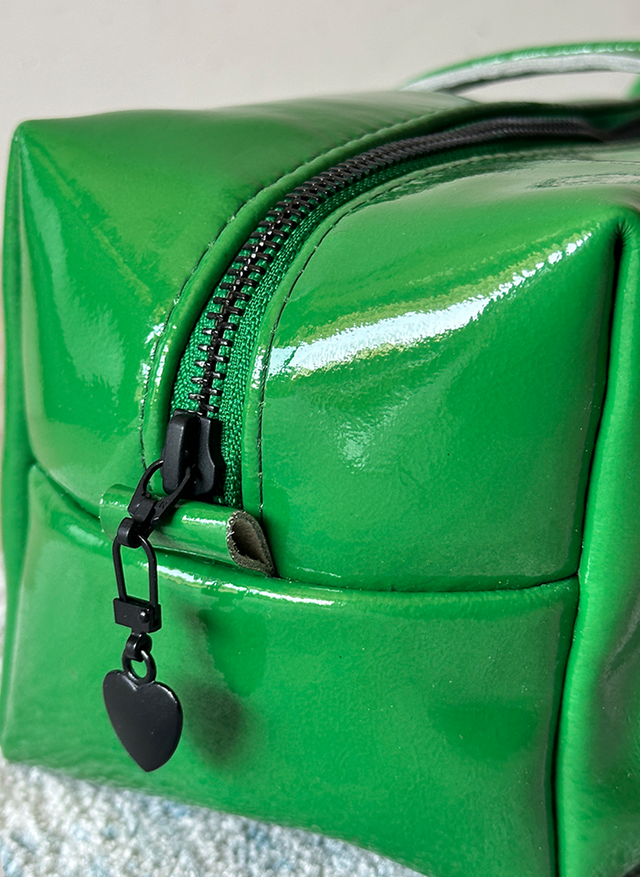 The Botanist Patent Leather Shoulder Bag - Green