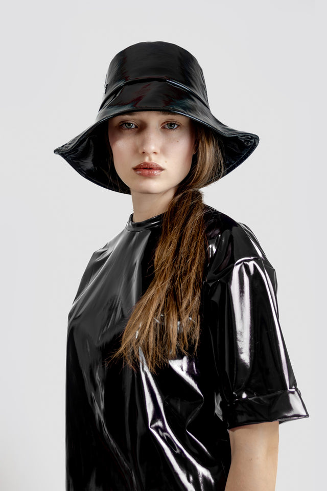Latex Look T-shirt - Black