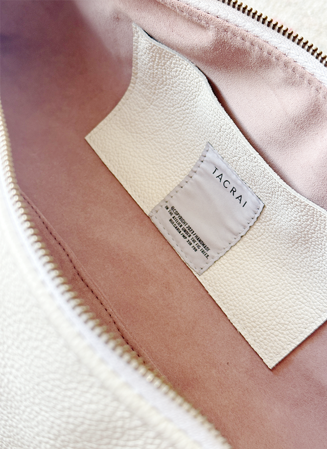 The Petal Leather Shoulder Bag - White + Blush Pink